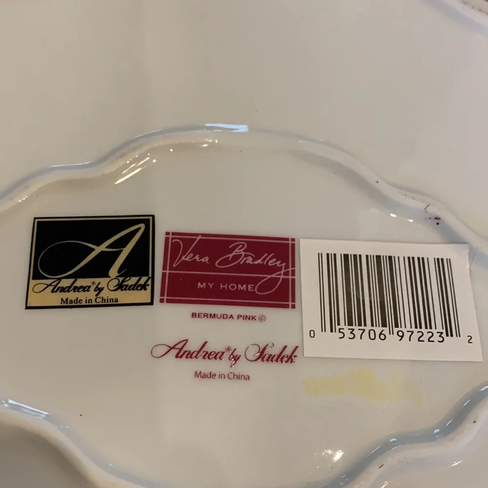 Vera Bradley (My Home) Andrea by Sadek Platter Plate Vanity Tray